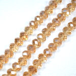 Roudelle Glass Beads Strands, Amber, Faceted, 18x13mm, Hole: 2mm,  50pcs/strand, 25.6inch(65cm)